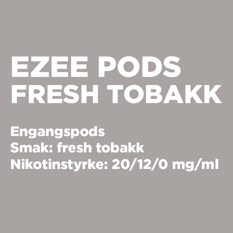 engang vape pods ezee pod+ mentol smakk 20mg nikotin